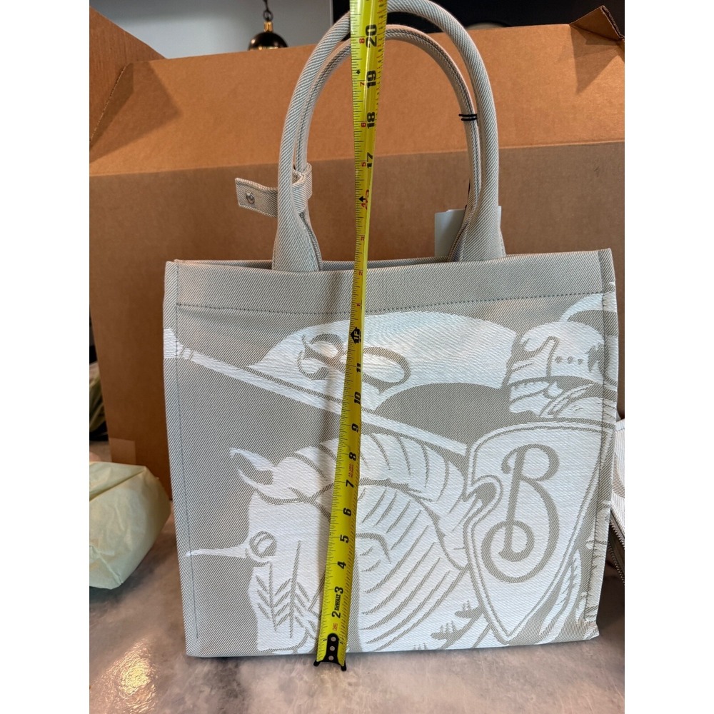 Burberry Unisex Cotton LL EKD Tote in Hunter gray, large, with graphic, 8093183 - Picture 12 of 15